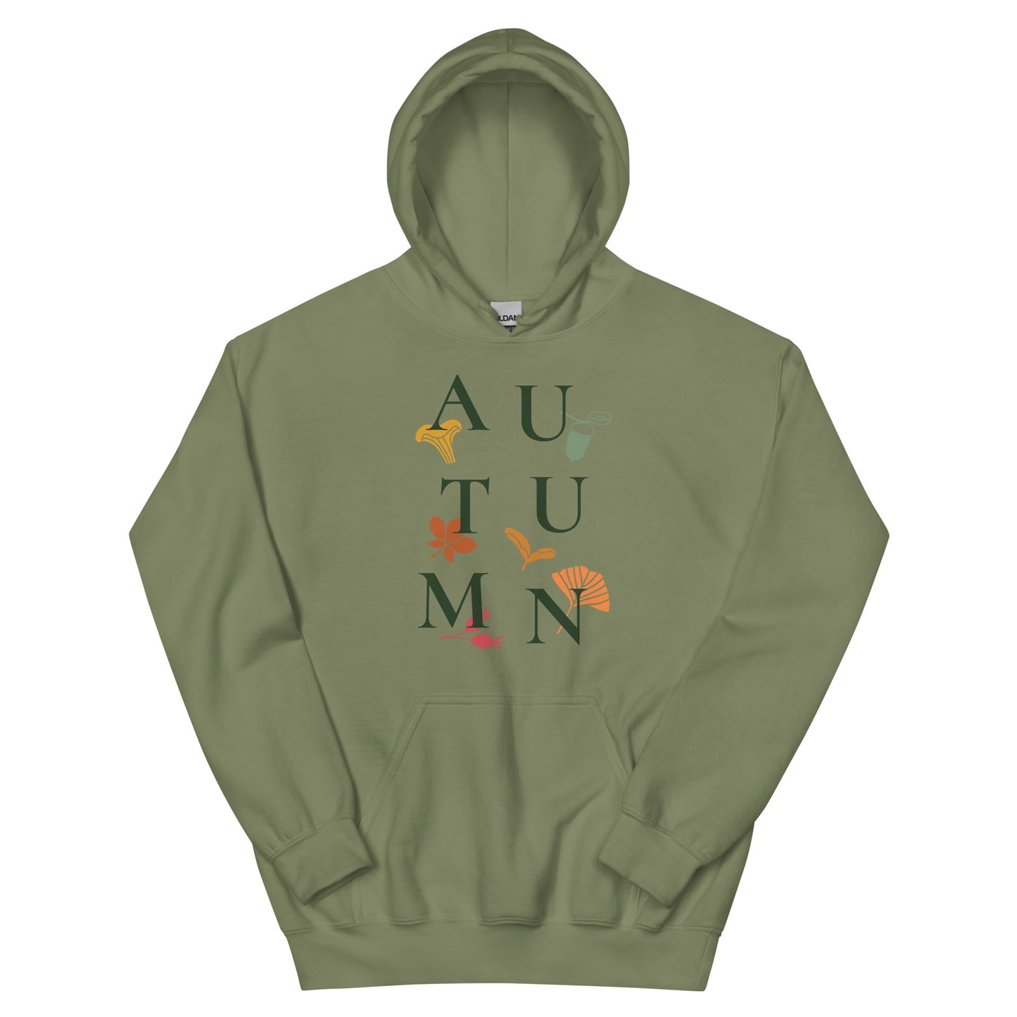 ANYA - Autumn Vibes Hoodies | Leaf Pattern Hoodies, Seasonal Hoodies, Neutral Colours Hoodies, Autumn Hoodies Women