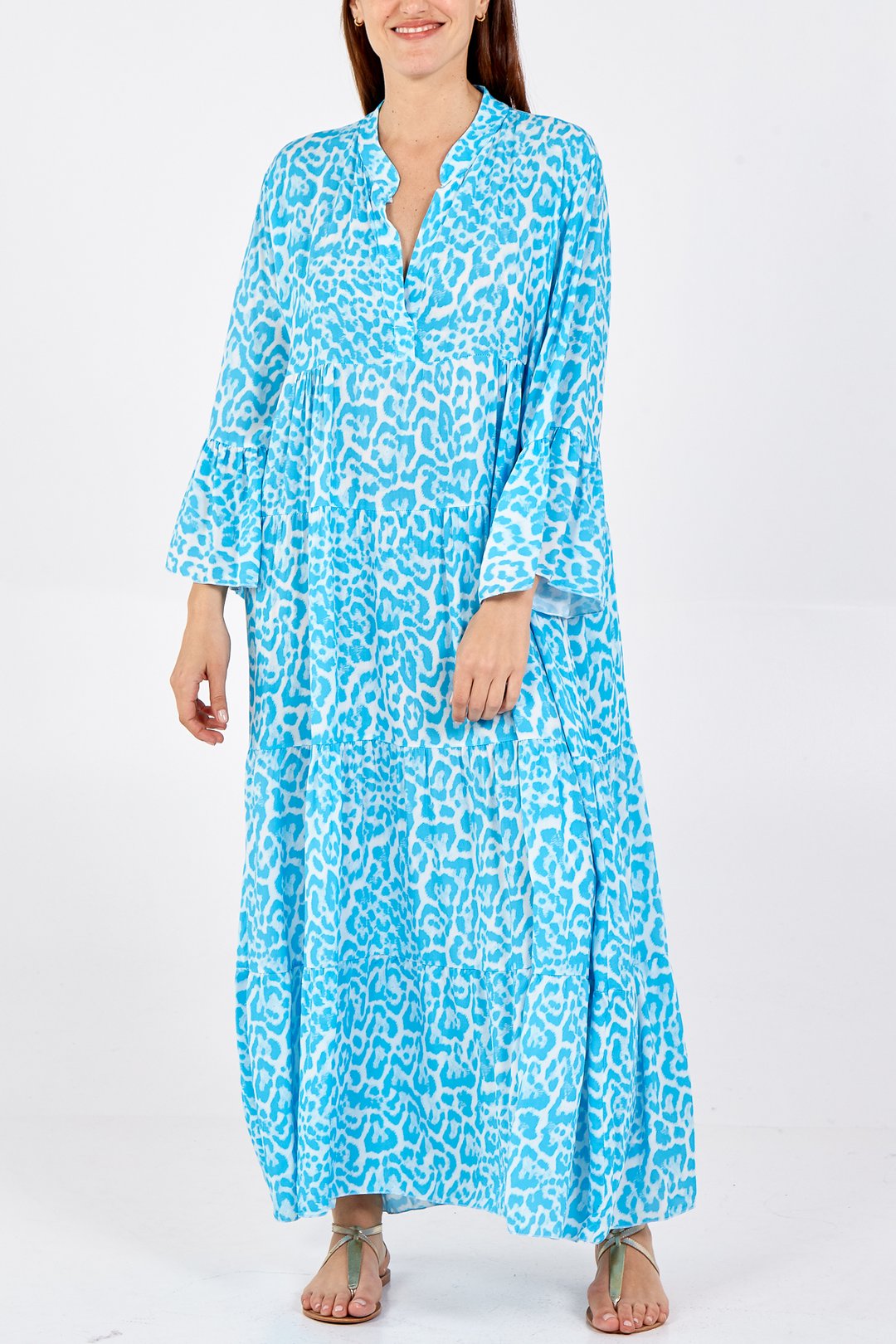 LACEY - Cascade Maxi Tiered Summer Dress - Italian Made